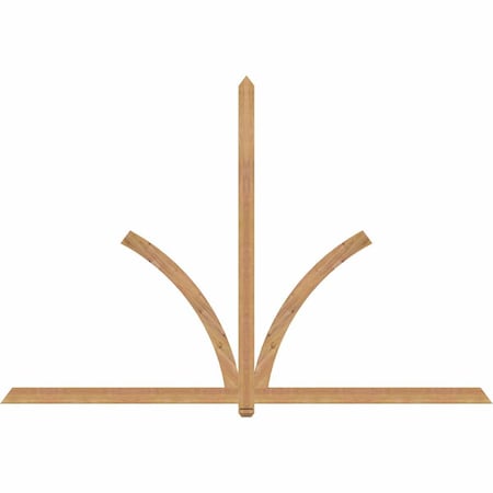Ekena Millwork Redmond Timber Gable Bracket, Western Red Cedar, 108"W x 72"H x 1 1/2"D x 3 1/2"F, 16/12 Pitch GBW108X72X0204RED00SWR